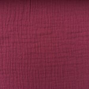 Musselin Double Gauze Rammelkamp UNI Weinrot