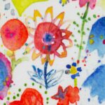 Jersey Baumwolle, Joyful flowers - Meterware 082292-159999