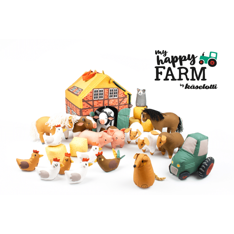 Panel DIY "My Happy Farm" by Käselotti, Baumwollwebware