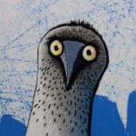 Baumwolljersey Panel Möwe