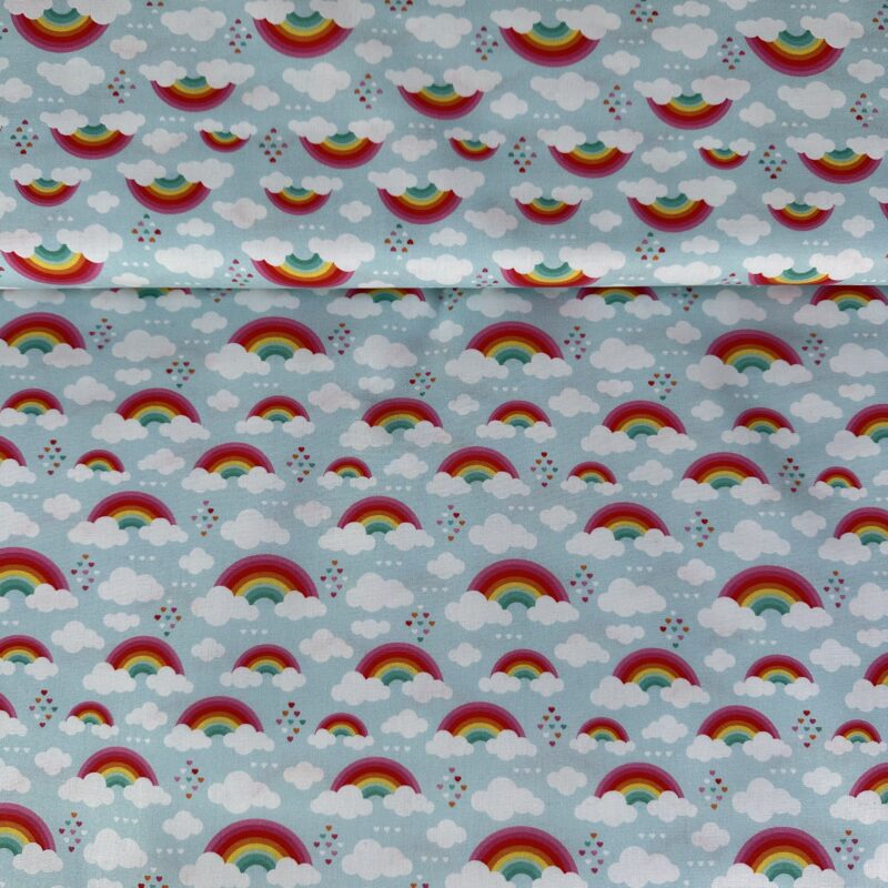 Baumwollstoff Kim Regenbogen Swafing